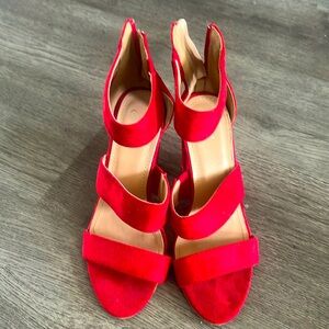 Red heels, 7.5 size